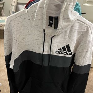 Adidas Mens Pullover Hooded Sweater Medium